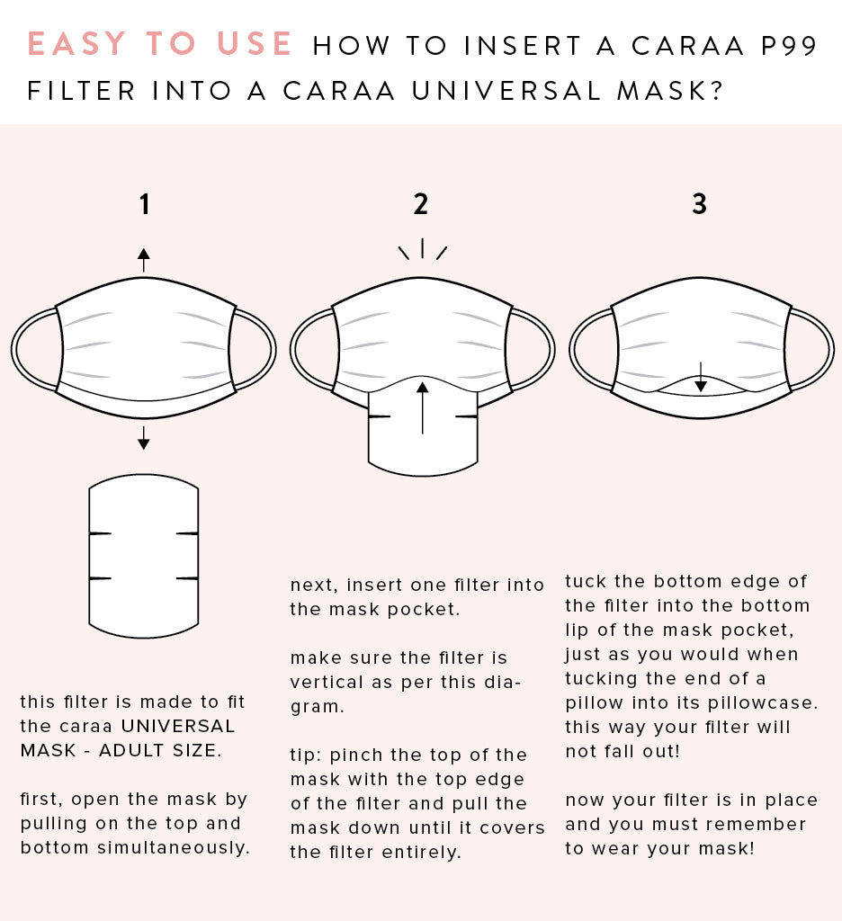 25 Pleated Mask Filters mask Caraa