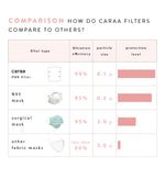 25 Pleated Mask Filters mask Caraa