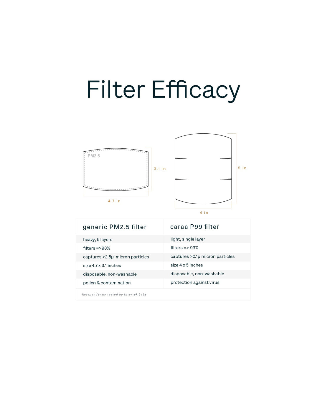 25 Pleated Mask Filters mask Caraa