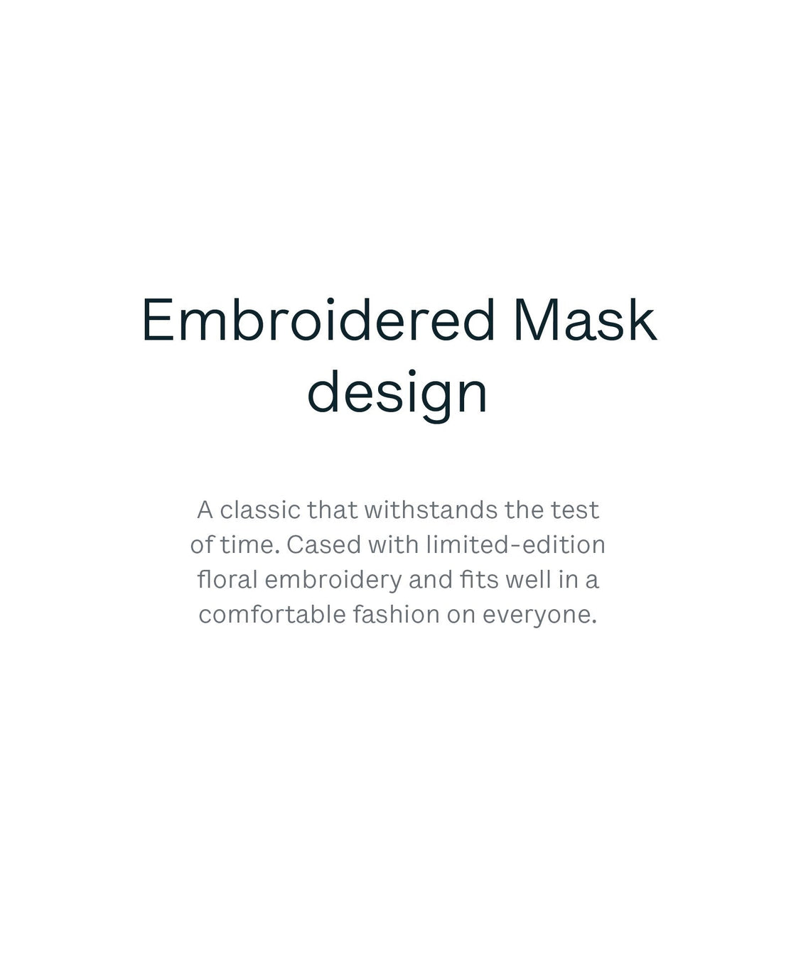 3 Universal Embroidered Masks