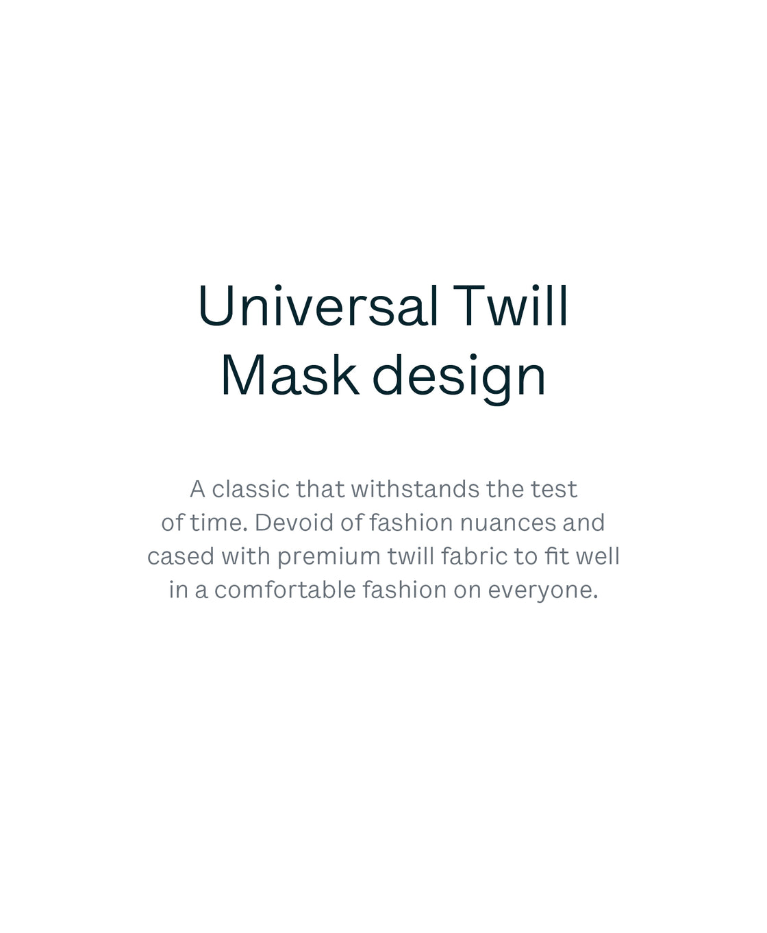 5 Universal Twill Masks