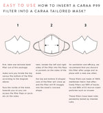25 Fitted Mask Filters mask Caraa